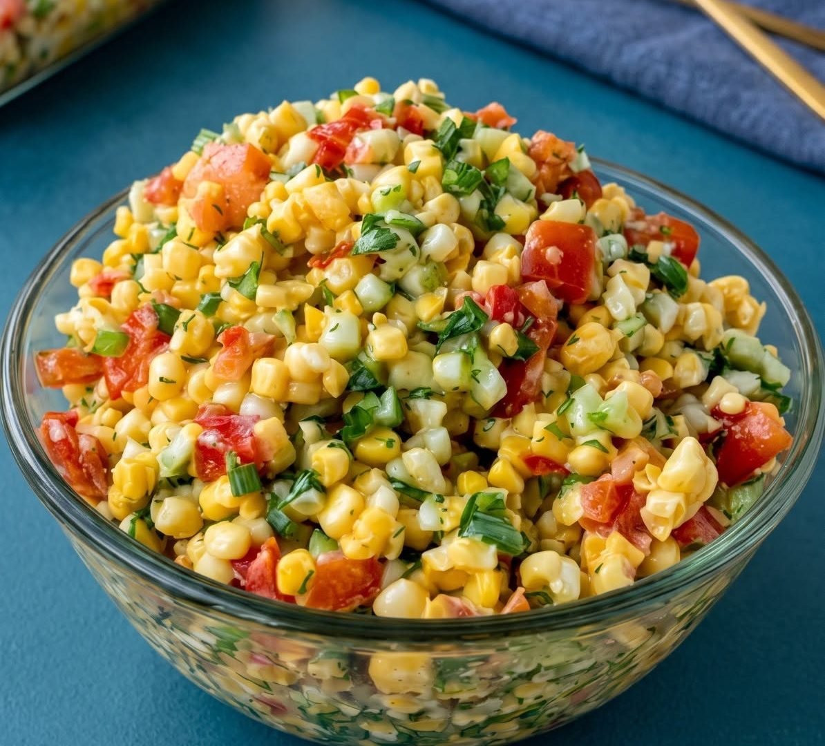 Creamy Corn, Cucumber & Tomato Salad 806129206_4624904354498151_8700301356283848196_n